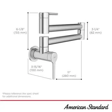 American Standard 4803900.002 Studio S Wall-Mount Pot Filler Chrome