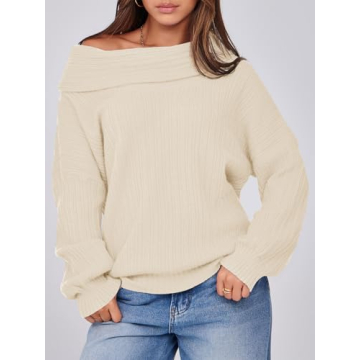 Saodimallsu Off The Shoulder Sweater for Women - Stylish & Versatile