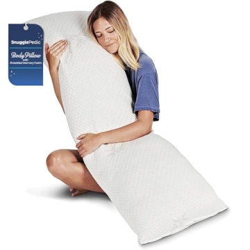 Snuggle-Pedic Body Pillow Shredded Memory Foam Side Sleeper Support
