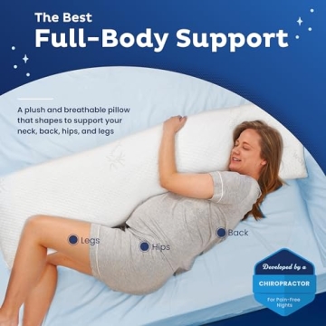Snuggle-Pedic Body Pillow Shredded Memory Foam Side Sleeper Support