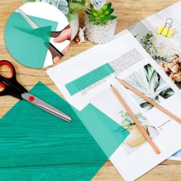 12 Pieces Colored Overlays for Dyslexia, Dyslexia Reading Strips for Dyslexia Irlens, ADHD and Visual Stress, 11IN x 8.5IN