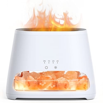 SALKING 2-in-1 Himalayan Salt Lamp & Ultrasonic Essential Oil Diffuser for Ambiance
