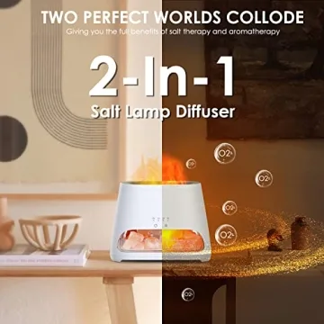 SALKING 2-in-1 Himalayan Salt Lamp & Essential Oil Diffuser
