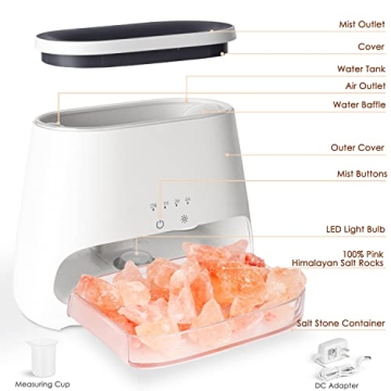 SALKING 2-in-1 Himalayan Salt Lamp & Essential Oil Diffuser