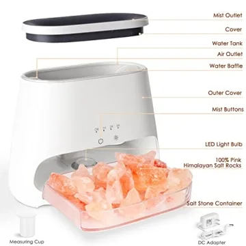 SALKING 2-in-1 Himalayan Salt Lamp & Essential Oil Diffuser