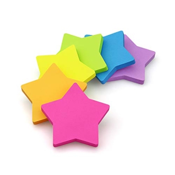 Vibrant SIMONA Star-Shaped Sticky Notes for Everyone