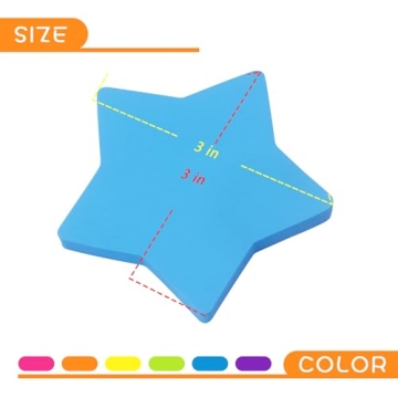 Vibrant SIMONA Star-Shaped Sticky Notes for Everyone