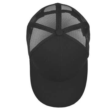 Gelante Mesh Trucker Baseball Cap Structured Front Panel Wholesale LOT 12 Pack TR001 Black
