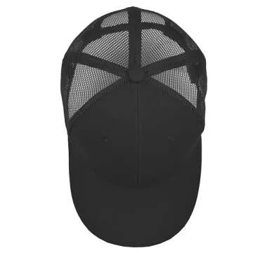 Gelante Mesh Trucker Baseball Cap Structured Front Panel Wholesale LOT 12 Pack TR001 Black