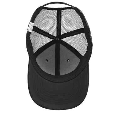 Gelante Mesh Trucker Baseball Cap Structured Front Panel Wholesale LOT 12 Pack TR001 Black