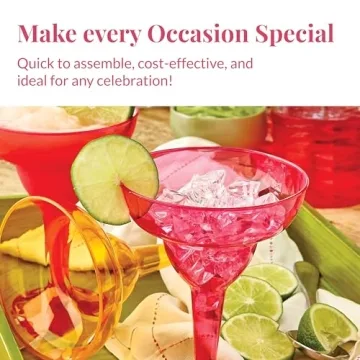 Prestee 48 Pack Multicolor Disposable Margarita Cups