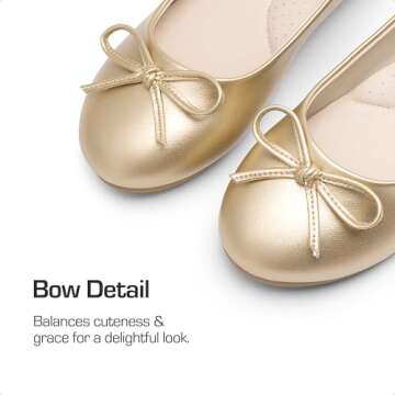 DREAM PAIRS Girls Dress Shoes Fashion Bow Ballet Flats Slip-on Flower Girl Shoes for Wedding, School...