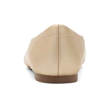 DREAM PAIRS Girls Dress Shoes Fashion Bow Ballet Flats Slip-on Flower Girl Shoes for Wedding, School, Party, Birthday,Size 2 Little Kid,Gold,KFL216