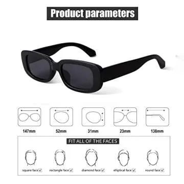 SORVINO Rectangle Sunglasses - 90s Vintage Retro Style