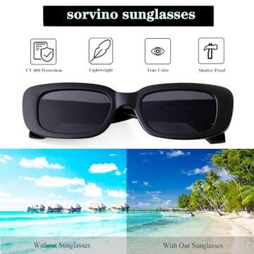 SORVINO Rectangle Sunglasses - 90s Vintage Retro Style