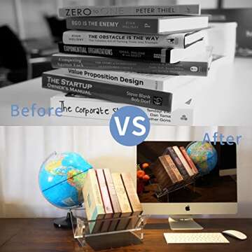 Yis Desktop Acrylic Bookshelf - Stylish Organizer For Your Home