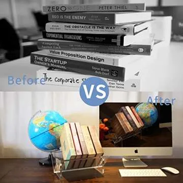 Yis Desktop Acrylic Bookshelf - Stylish Organizer For Your Home