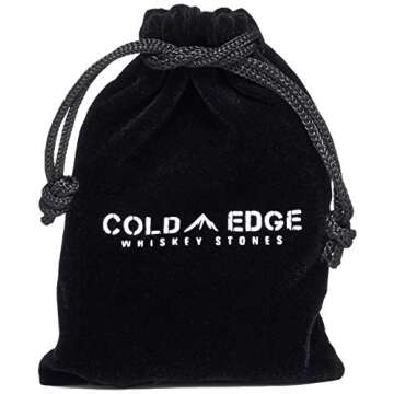 Whiskey Stones and Drinking Glasses Gift Set - 8 Granite Chilling Stones, 2 Premium 9 Ounce Whiskey Glasses, Display Case, Chills Drink, No Dilution, Perfect Birthday Gift for Him or Barware Accessory