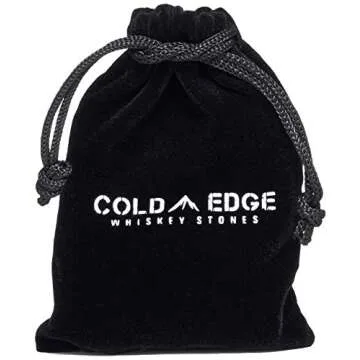 Whiskey Stones and Drinking Glasses Gift Set - 8 Granite Chilling Stones, 2 Premium 9 Ounce Whiskey Glasses, Display Case, Chills Drink, No Dilution, Perfect Birthday Gift for Him or Barware Accessory