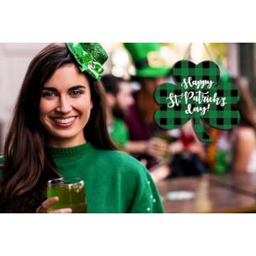 SCYPRUTH St Patrick Day Wooden Sign for Festive Decor