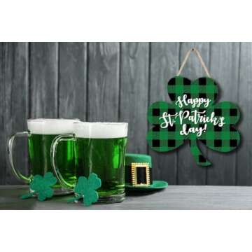 SCYPRUTH St Patrick Day Wooden Sign for Festive Decor