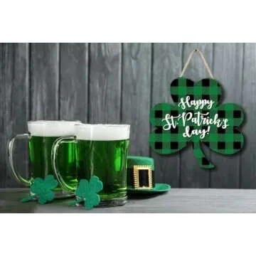 SCYPRUTH St Patrick Day Wooden Sign for Festive Decor