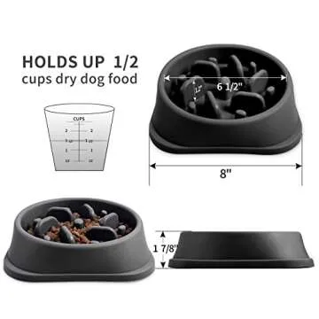 NOYAL Slow Feeder Dog Bowl - Prevent Choking & Indigestion