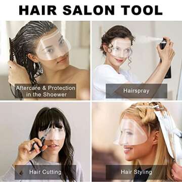 30 PCS Clear Face Eye Shields - Protection for Haircuts and Beauty Treatments