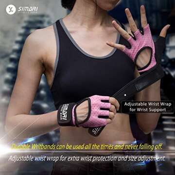 SIMARI Workout Gloves for Weightlifting and Cycling Protection
