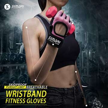 SIMARI Workout Gloves for Weightlifting and Cycling Protection