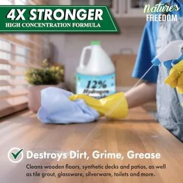 Nature's Freedom 12% Hydrogen Peroxide Safe Eco-Friendly Cleaner