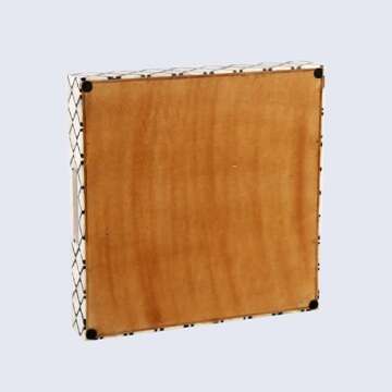 Handicrafts Home Moroccan Pattern Inspired Decorative Trays 12x12 - Chic Black & White Centerpiece, Versatile Ottoman Tray for Modern Home Decor, Artistic Kitchen Serving Tray, Ideal Gift-Worthy Tray