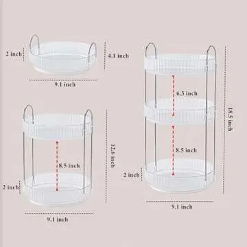 CESTATIVO 360° Rotating Makeup Organizer for Vanity