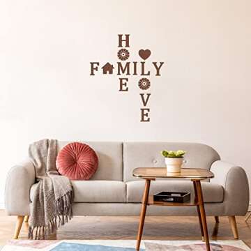 13 Rustic Crossword Wall Decor Set for Home & Office
