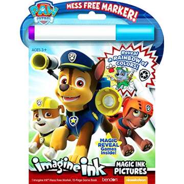 Imagine Ink Coloring Book Set for Toddlers Kids - 3 Magic Ink Books Featuring Paw Patrol, Puppy Dog ...
