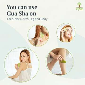 STARR-GIA Xiuyan Jade Gua Sha Tool for Skin Renewal
