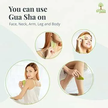 STARR-GIA Xiuyan Jade Gua Sha Tool for Skin Renewal