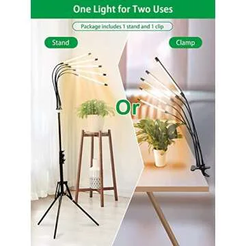 Fyheart Full Spectrum Grow Lights for Indoor Plants 5 Tube