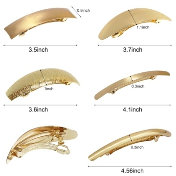 DeD 5-Piece Women’s Metal Hair Clips for Strong Hold