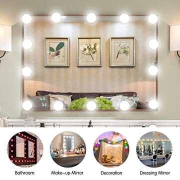 Hollywood LED Vanity Mirror Lights Kit - Dimmable RGB Bulbs