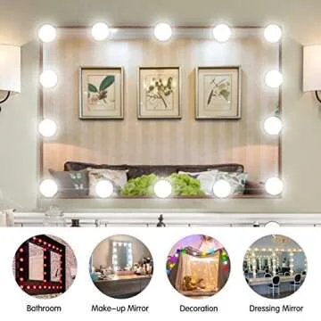Hollywood LED Vanity Mirror Lights Kit - Dimmable RGB Bulbs