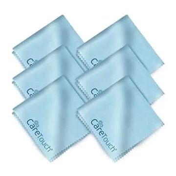 Care Touch Lens Cleaning Wipes with Microfiber Cloths - 200 Lens Wipes for Eyeglasses & 6 Microfiber Cloths - Glasses, Camera Lenses, Screens, Eye Glasses Lens Cleaner, Wipes for Cleaning Eyeglasses