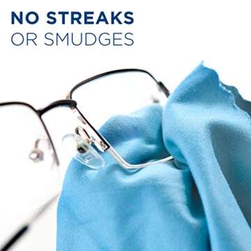 Care Touch Lens Cleaning Wipes with Microfiber Cloths - 200 Lens Wipes for Eyeglasses & 6 Microfiber Cloths - Glasses, Camera Lenses, Screens, Eye Glasses Lens Cleaner, Wipes for Cleaning Eyeglasses