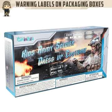 GIFTINBOX Kids Army Soldier Costume Set for Ages 3-13