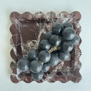 SAIDKOCC Vintage Natural Marble Tray for Elegant Displays