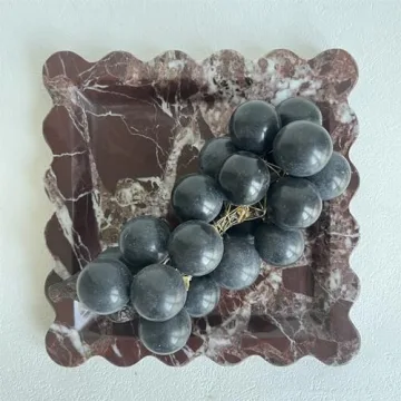 SAIDKOCC Vintage Natural Marble Tray for Elegant Displays