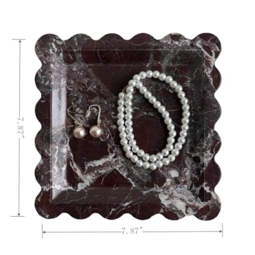 SAIDKOCC Vintage Natural Marble Tray for Elegant Displays