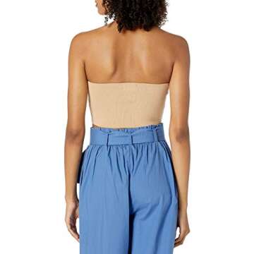 The Drop Women's Greta Square Neck Bralette Sweater, Ginger, S