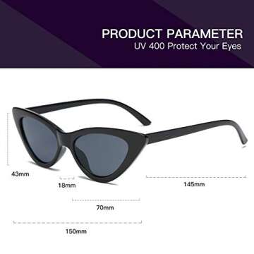YOSHYA Retro Cat Eye Sunglasses - UV Protection & Style