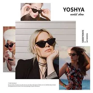 YOSHYA Retro Cat Eye Sunglasses - UV Protection & Style